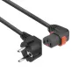 ACT toitejuhe CEE 7/7 isane (nurgaga) - C13 IEC Lock (paremnurkne) must 3 m, EL454S