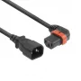 ACT toitejuhe C14 - C13 IEC Lock (vasaknurkne) must 3 m, PC2050