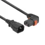 ACT toitejuhe C14 - C13 IEC Lock (nurga all) must 2 m, PC2045