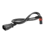 ACT toitejuhe C14 - C13 IEC Lock (ülesnurgaga) must 1 m, PC2043