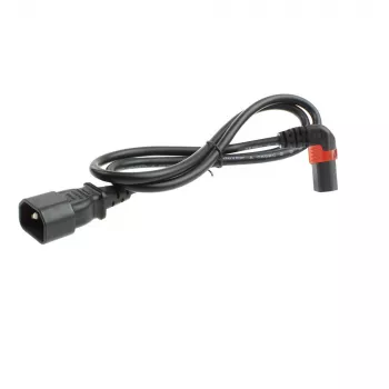 ACT toitejuhe C14 - C13 IEC Lock (ülesnurgaga) must 1 m, PC2043