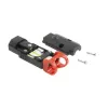 ACT C13 IEC Lock+ ümberjoodetav must, PA130100BK, C13, Must, Punane, Emane, Sirge, Nailon, 1,5 mm²