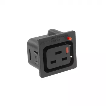 ACT C19 IEC Lock Net Entree (1 väljund) - must, PA195015BK
