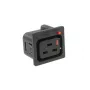ACT C19 IEC Lock Net Entree (1 väljund) - must, PA195015BK