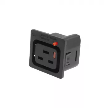 ACT C19 IEC Lock Net Entree (1 väljund) - must, PA195015BK