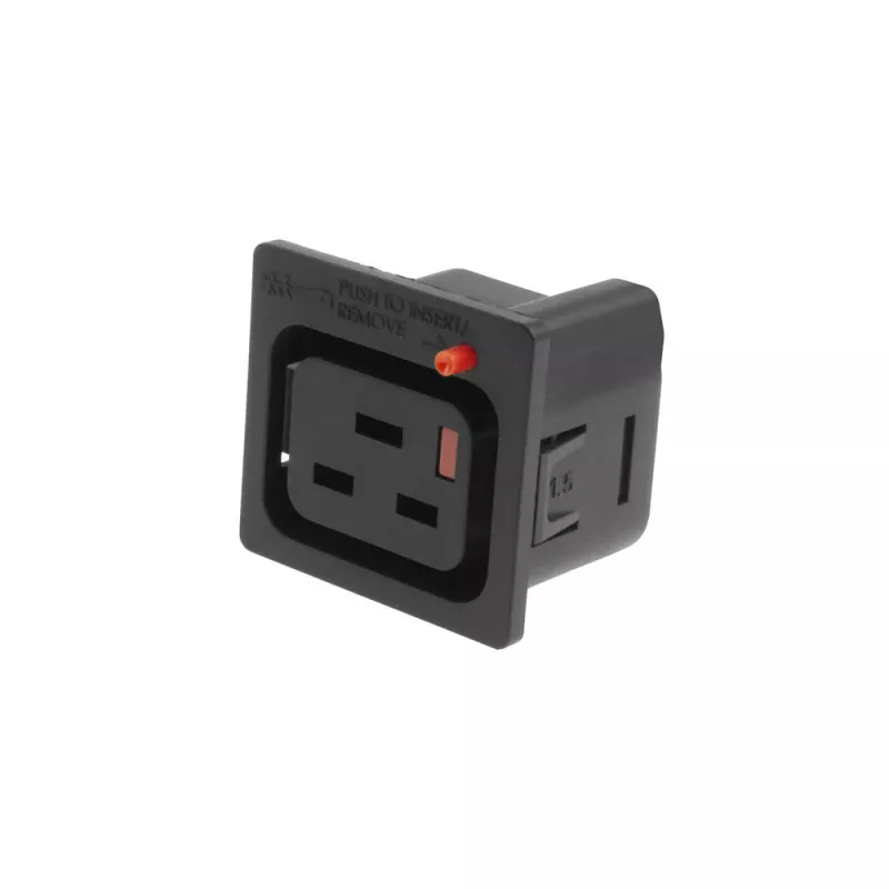 ACT C19 IEC Lock Net Entree (1 väljund) - must, PA195015BK