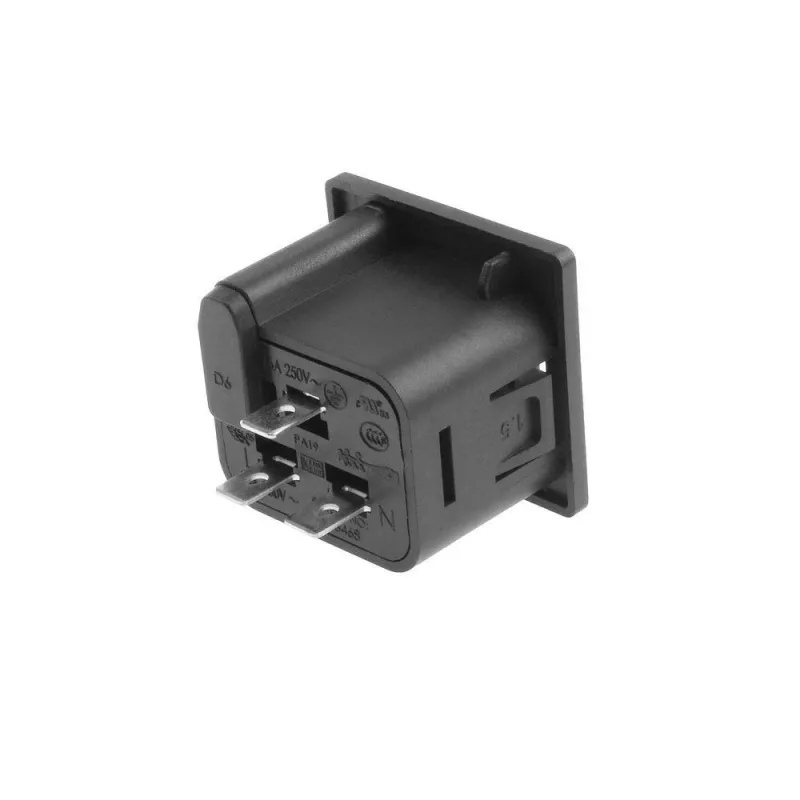 ACT C19 IEC Lock Net Entree (1 väljund) - must, PA195015BK