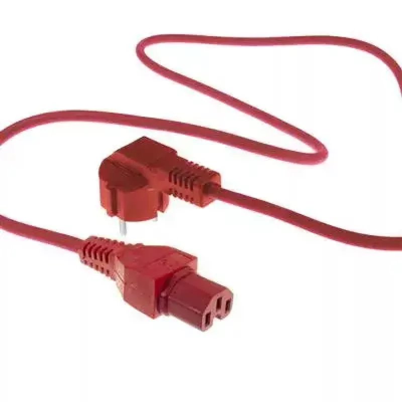 ACT toitejuhe võrgupistik CEE 7/7 isane nurga all C15 punane 1 m 250 V 10 A