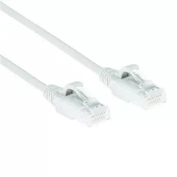 ACT valge 5 meetri LSZH U/UTP CAT6 andmekeskuse õhuke paigalduskaabel takistuseta RJ45 pistikutega