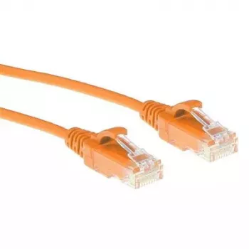 ACT oranž 5 m LSZH U/UTP CAT6 andmekeskuse slimline ühenduskaabel haardevabade RJ45 pistikutega