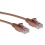 ACT Brown 1 meter LSZH U/UTP CAT6 datacenter slimline patch-kaabel snagless with RJ45 connectors