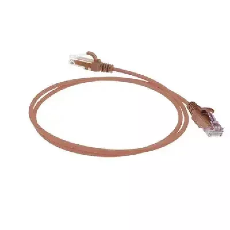ACT pruun 2m LSZH U/UTP CAT6 andmekeskuse õhuke paigakaabel RJ45 pistikutega