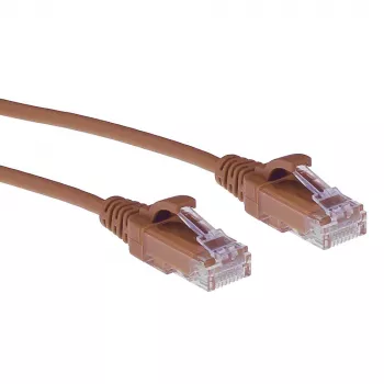 ACT pruun 10 meetrit LSZH U/UTP CAT6 andmekeskuse õhuke patch-kaabel, takistuseta RJ45 pistikutega