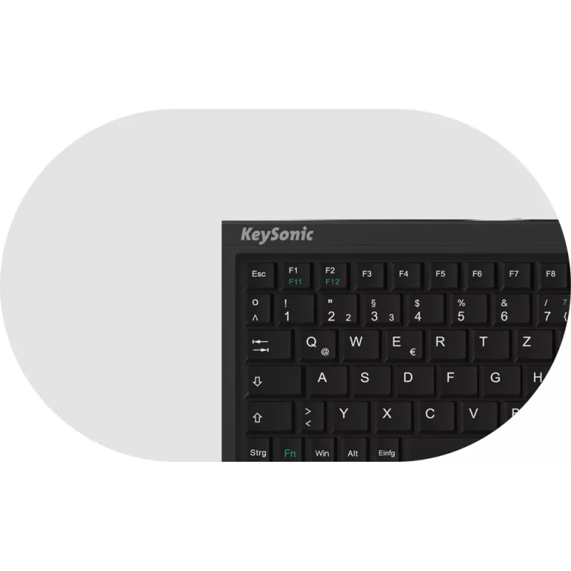 KeySonic ACK-3410 (UK) klaviatuur Kodu USB QWERTY UK English Must