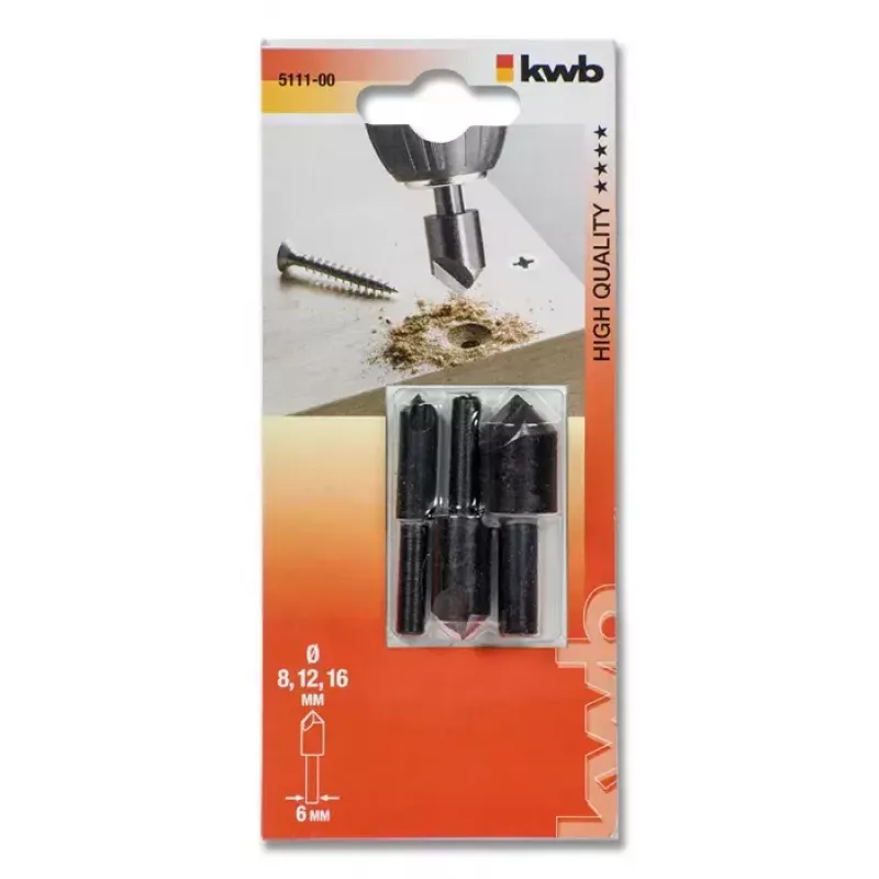 Süvistuspuur KWB 511100 3 tk metallile/puidule