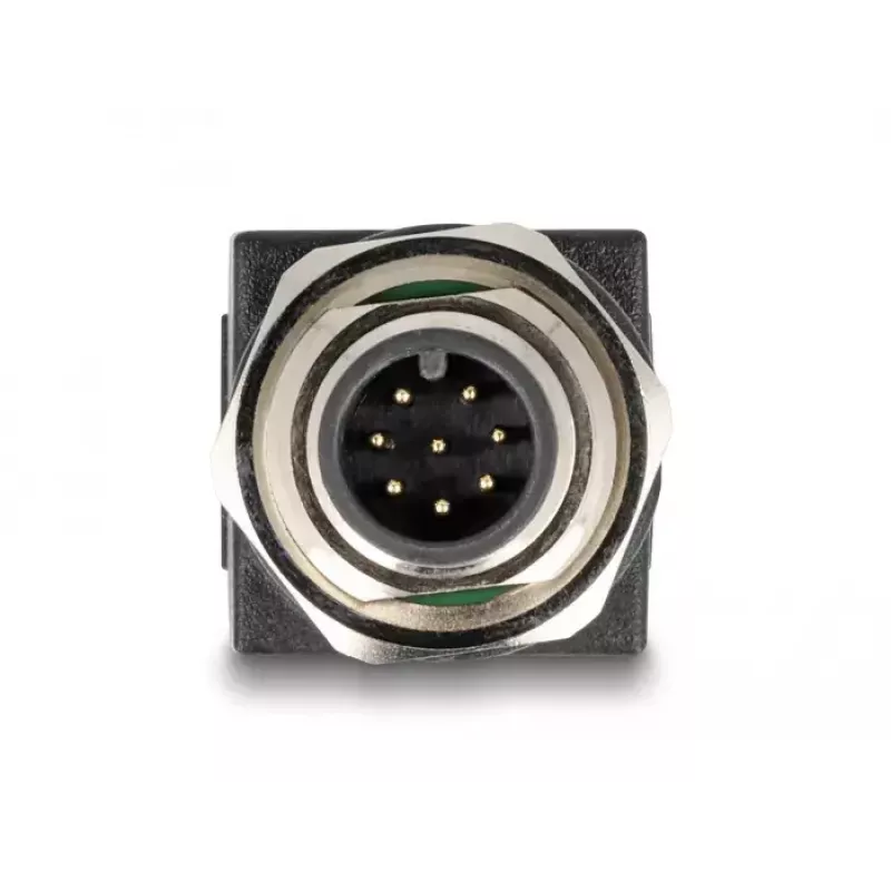 DeLOCK M12 adapter A-kodeeringuga, 8 kontaktiga isane pistik, sirge RJ45 pistikupesa