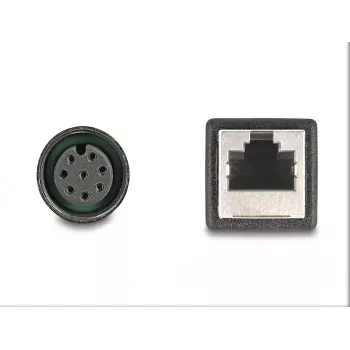DeLOCK M12 adapterkaabel A-kodeeritud 8 kontaktiga emane RJ45 emasele 50 cm