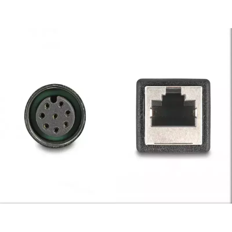 DeLOCK M12 adapterkaabel A-kodeeritud 8 kontaktiga emane RJ45 emasele 50 cm