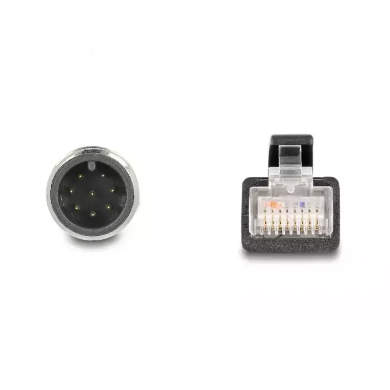 Võrgukaabel DeLOCK M12 Adapterkaabel A-kodeeritud 8 kontaktiga isane RJ45 isasele 50 cm