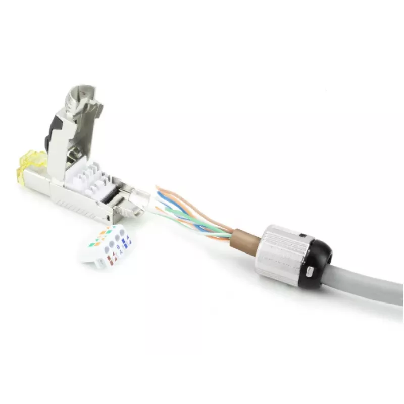 ACT väliklemmik RJ45 CAT6A varjestatud, tööriistavaba, 4PPoE 100W