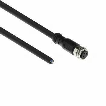 ACT Industrial 3.00 meetrit andurikaabel M8A 3-kontaktiline emane avatud otsaga, Ultraflex Xtreme TPE kaabel, varjestatud