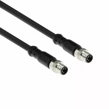 ACT Industrial 3.00 meetrit andurikaabel M8A 4-kontaktiline isane M8A 4-kontaktilisele isasele, Ultraflex Xtreme TPE kaabel, varjestatud