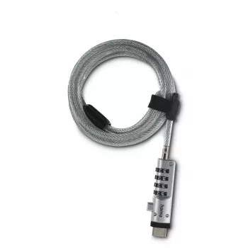 Hama USB-kaablilukk Hõbedane, Läbipaistev 1,8 m
