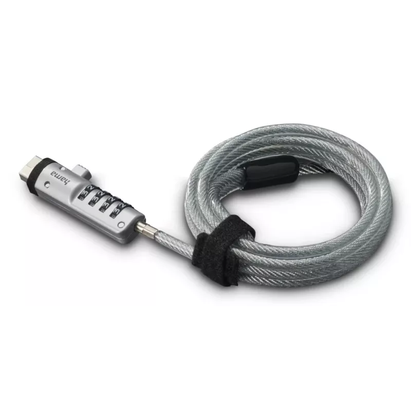 Hama USB-kaablilukk Hõbedane, Läbipaistev 1,8 m