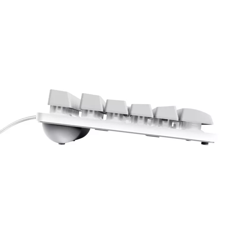 Trust GXT 833W Thado klaviatuur Gaming USB QWERTZ German Valge