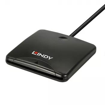 Lindy USB 2.0 nutikaardilugeja, USB, must, 1,2 m, 480 MB/s, 2 aasta(t), CE, Federal Communications Commission (FCC), REACH, RoHS