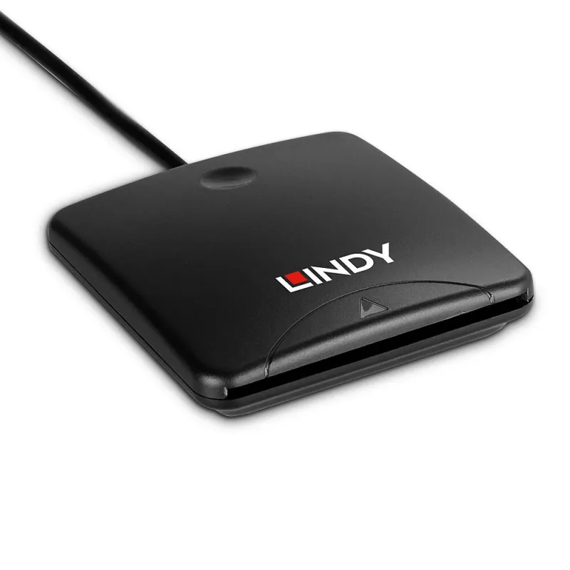 Lindy USB 2.0 nutikaardilugeja, USB, must, 1,2 m, 480 MB/s, 2 aasta(t), CE, Federal Communications Commission (FCC), REACH, RoHS