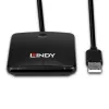 Lindy USB 2.0 nutikaardilugeja, USB, must, 1,2 m, 480 MB/s, 2 aasta(t), CE, Federal Communications Commission (FCC), REACH, RoHS