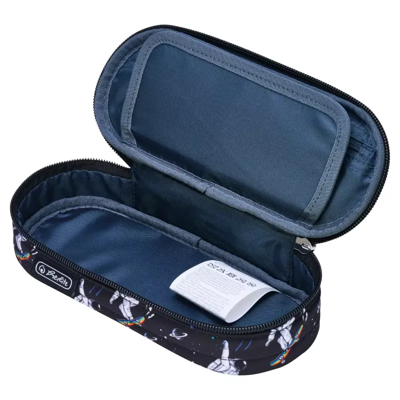 Herlitz Space Skater Soft Pencil Case Polyester Dark Blue Valge