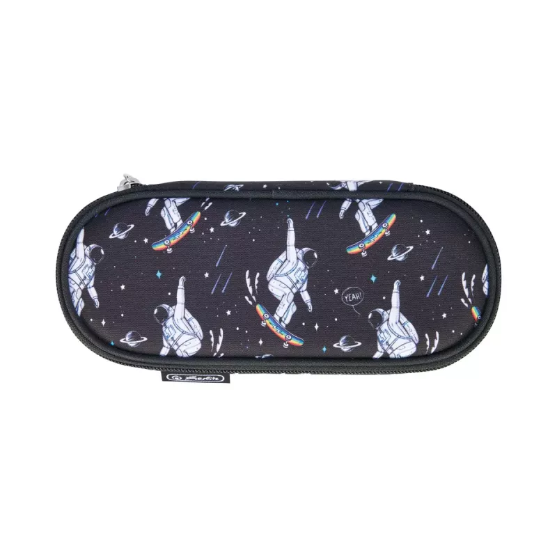 Herlitz Space Skater Soft Pencil Case Polyester Dark Blue Valge