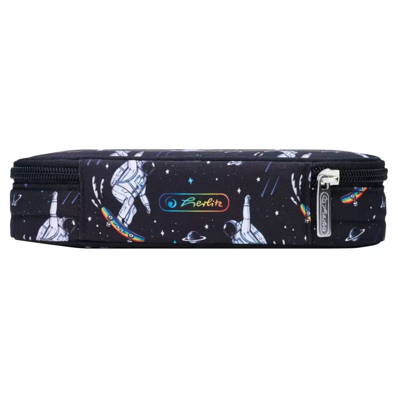 Herlitz Space Skater Soft Pencil Case Polyester Dark Blue Valge
