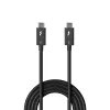 Lindy 1m Thunderbolt 5 kaabel, 80 Gbps, passiivne, isane, isane, 1 m, 80 Gbit/s, must, nikkel