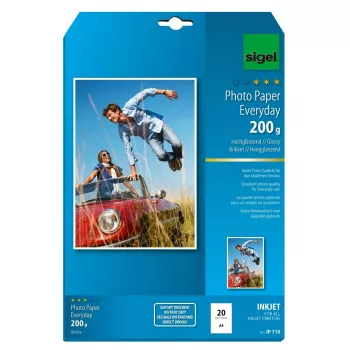 Printing paper A4 Sigel IP710 Gloss 20 sheets Valge