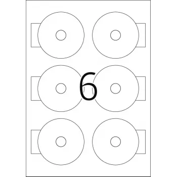 Isekleepuvad sildid HERMA CD Mini A4 Ø 78 mm