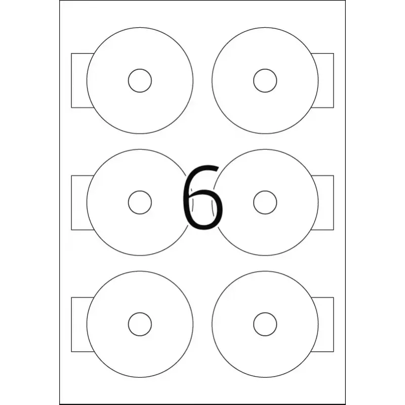 Isekleepuvad sildid HERMA CD Mini A4 Ø 78 mm