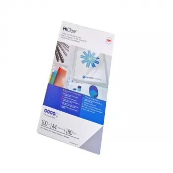 GBC köitmiskaas HiClear PVC A4 250 mikronit läbipaistev, A4, PVC, läbipaistev, 0,25 mm, 50 tk