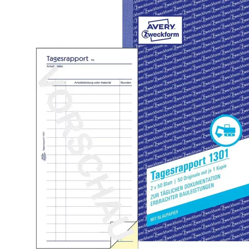 Raamatupidamisplank/raamat AVERY 1301 50 lehekülge