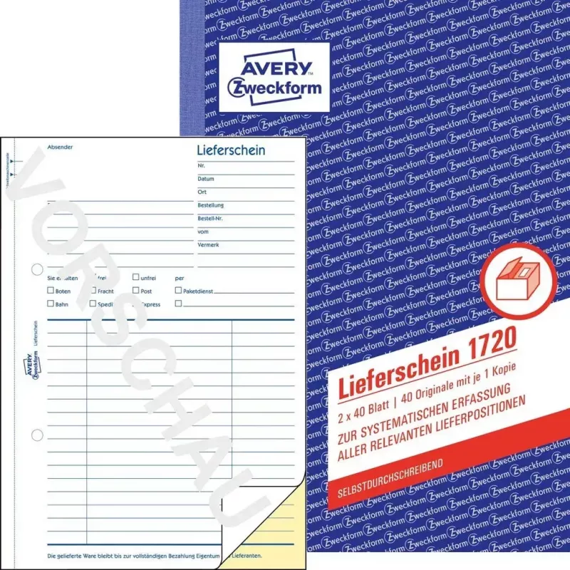 Arvestusraamat AVERY 1720 A4 40 lehekülge