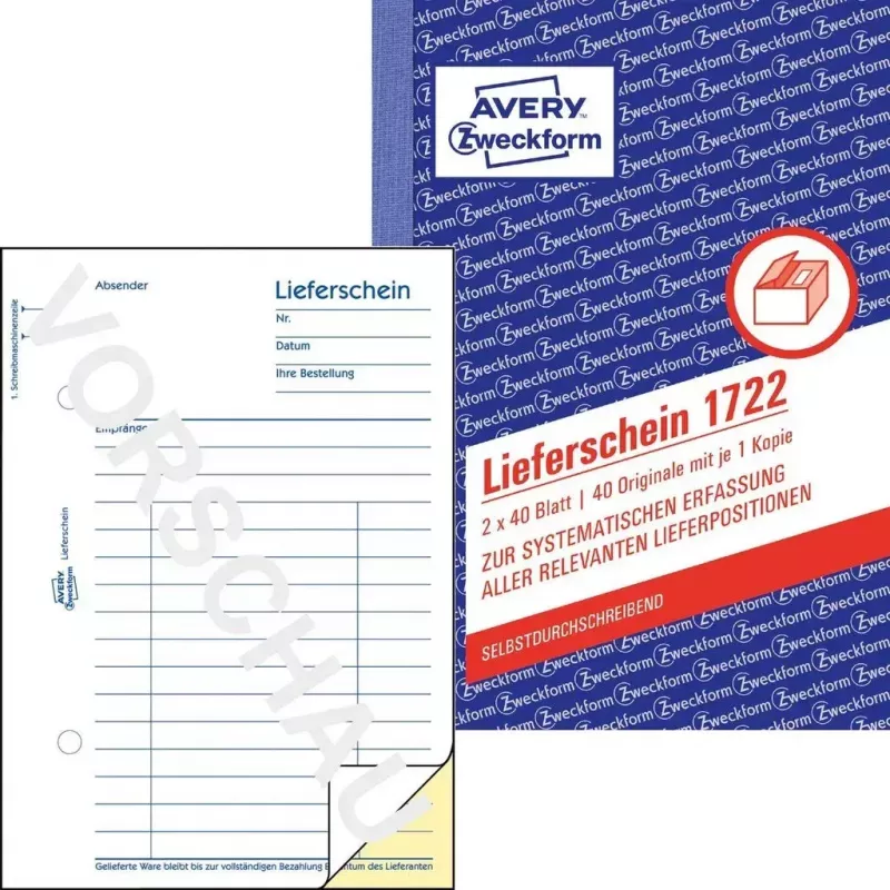 Raamatupidamisvormiraamat A6 Avery 1722