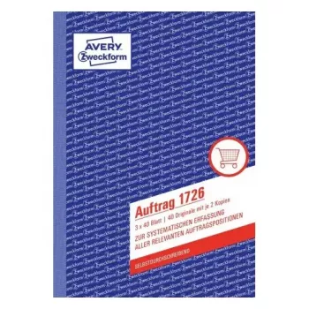 Raamatupidamisvormik/märkmik AVERY 1726 A5 40 lehekülge