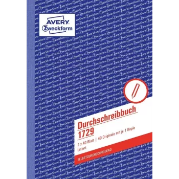 Raamatupidamisvormik/vihik A5 Avery 1729