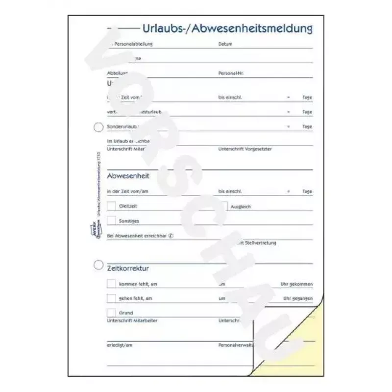Business Form Avery 1753