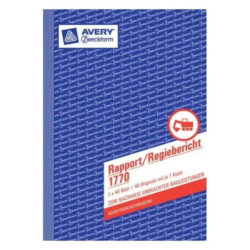 Avery 1770 haldusraamat sinine ja valge