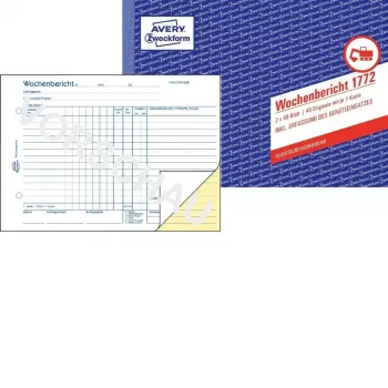 Raamatupidamisblankett/raamat A5 Avery 1772