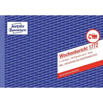 Raamatupidamisblankett/raamat A5 Avery 1772