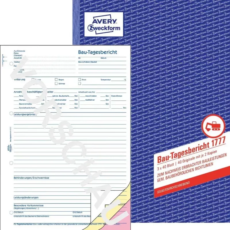 Raamatupidamisplank AVERY 1777 A4 40 lehekülge